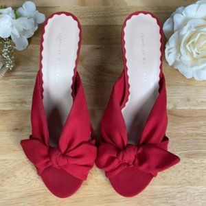Loeffler Randall Luisa Kitten Heel Sandals Red 8.5